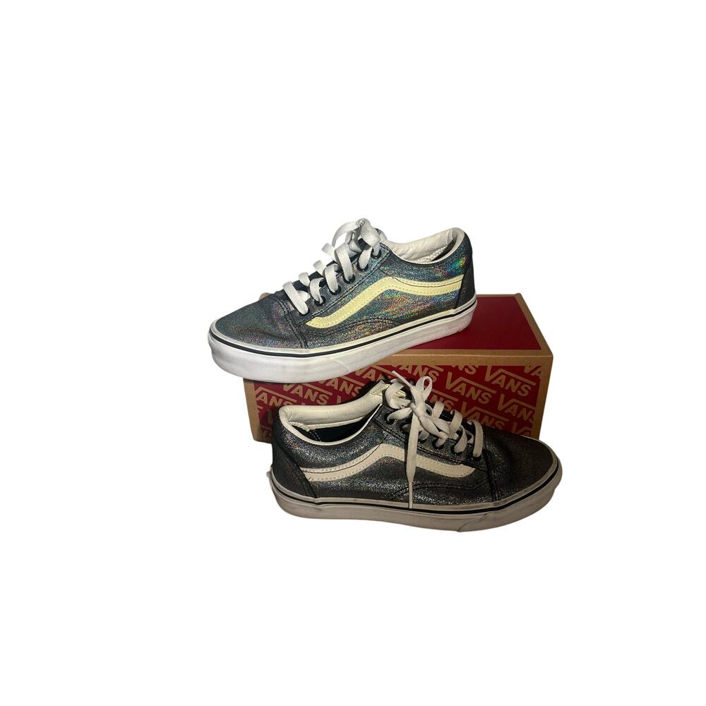 Women  Vans Old Skool  Prism Suede sneaker . Size 6   Blk/Tr Wht  .